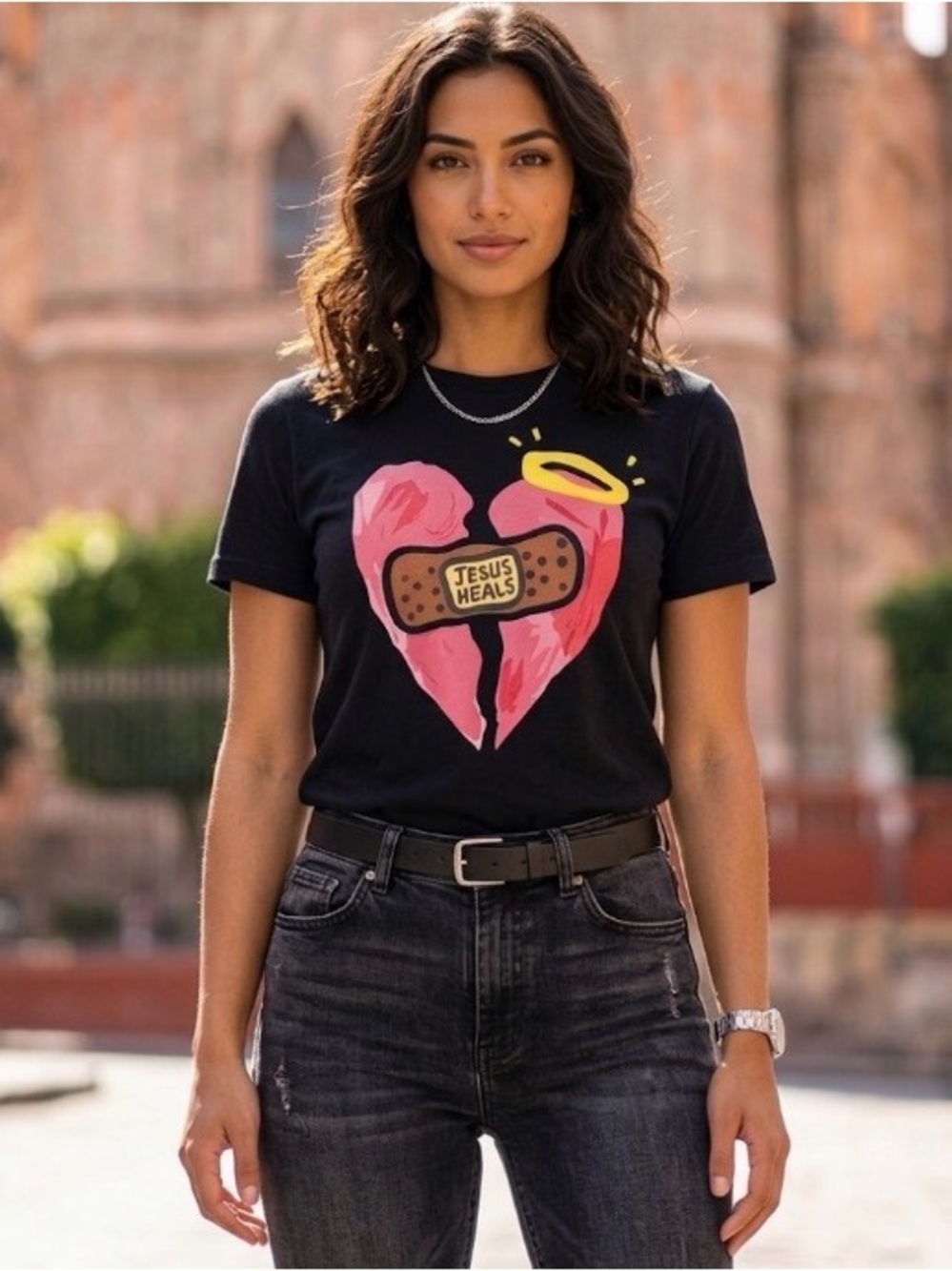 ‘Jesus Heals’ NWOT Graphic Tee